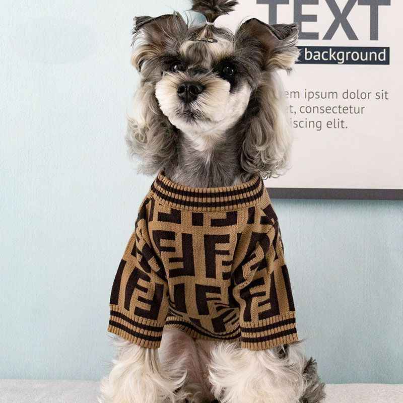 史宾格犬衣服狗衣服秋冬装雪纳瑞泰迪贵宾柴犬针织衫外套宠物毛衣
